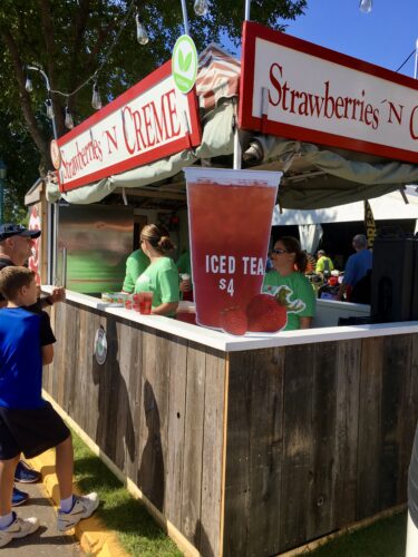 The Strawberries N Cream booth at the Minnesota State Fair.
