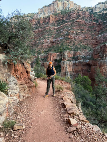 Jen True hiking the Grand Canyon