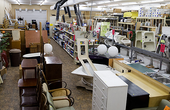 Habitat for Humanity’s Restore facility accepts home improvement products by donation and sells those products to the community to help fund its mission.